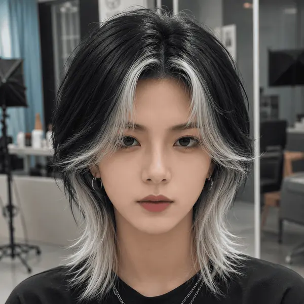 Wig Pria Mullet Pirang
